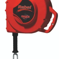 Red safety self-retracting lifeline with hook