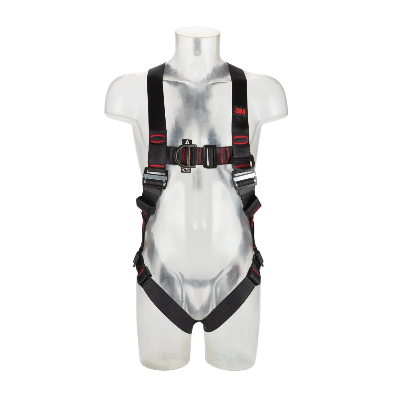Safety harness on mannequin display