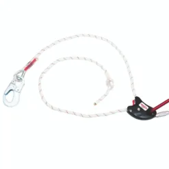 Rope lanyard with carabiner and hook