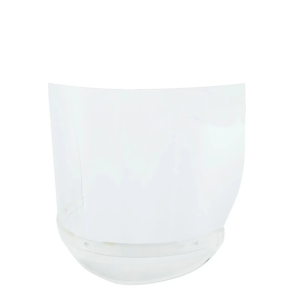 Clear plastic face shield for protection