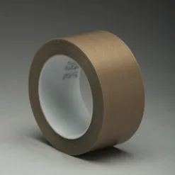 Brown roll of fabric-reinforced adhesive tape