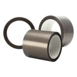 Three rolls of industrial brown tape.