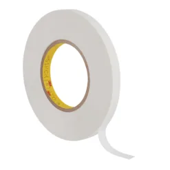 White roll of adhesive tape on white background