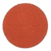 Red circular abrasive disc