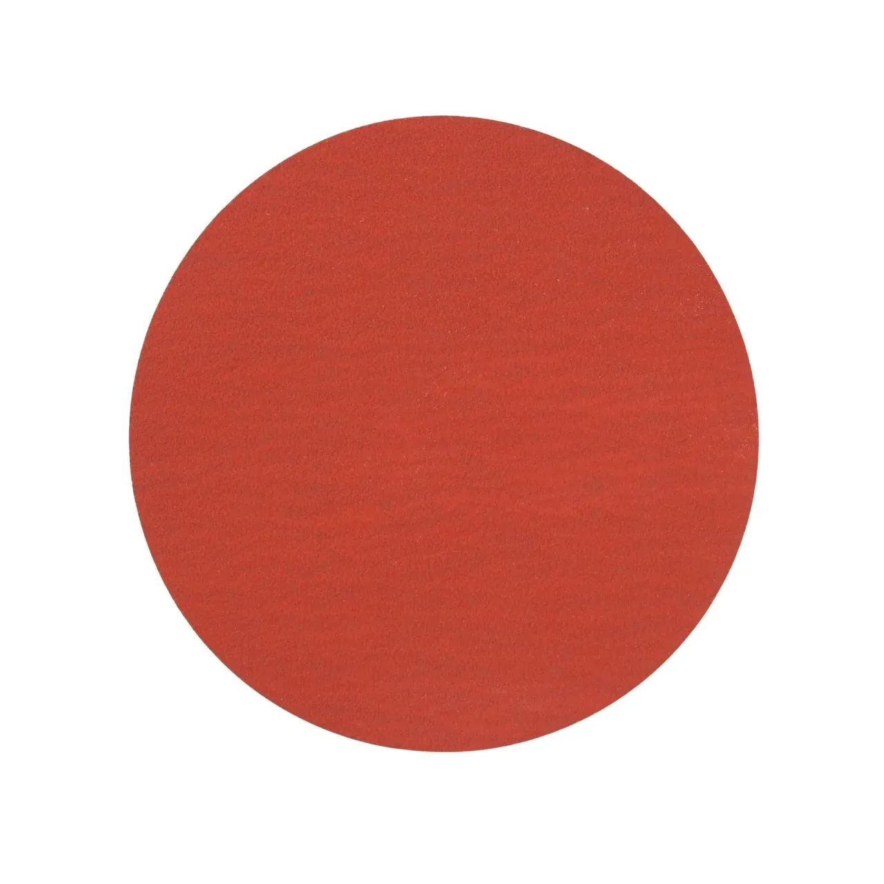Red circular abrasive sandpaper disc