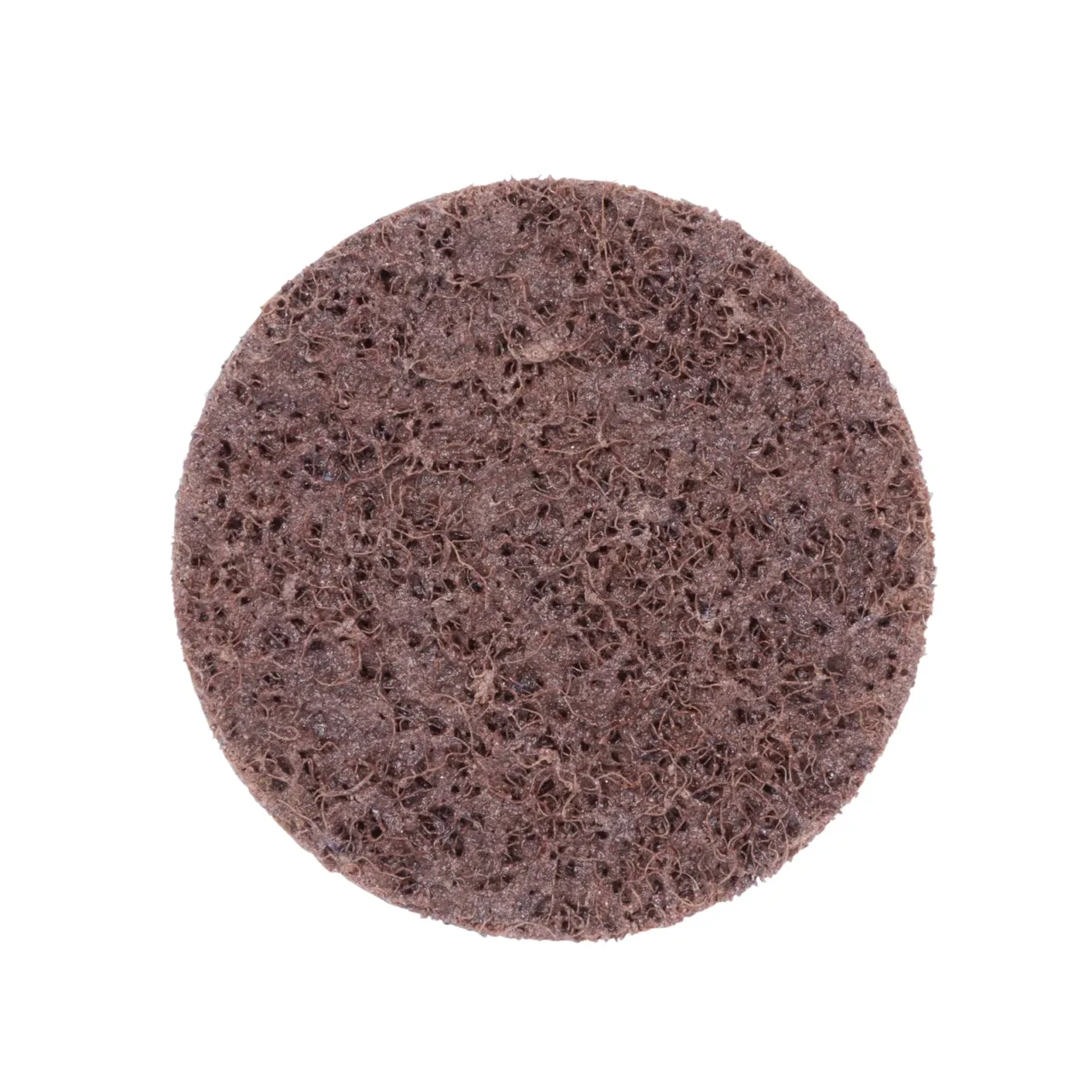 Brown scouring pad for cleaning surfaces.