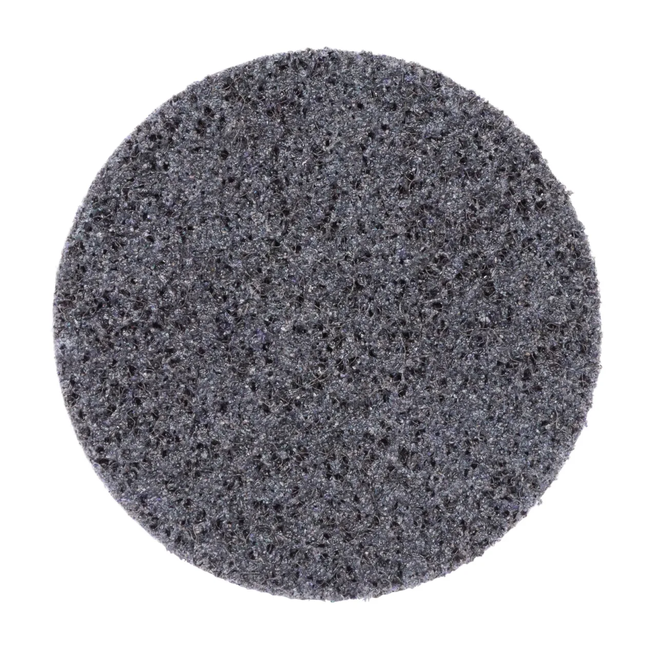 Black abrasive scouring pad on white background.