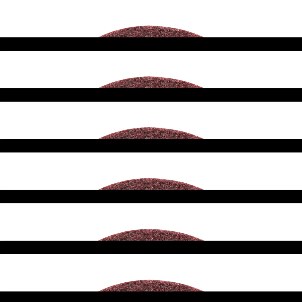 Optical illusion pattern with red semicircles