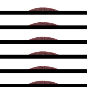 Optical illusion pattern with red semicircles