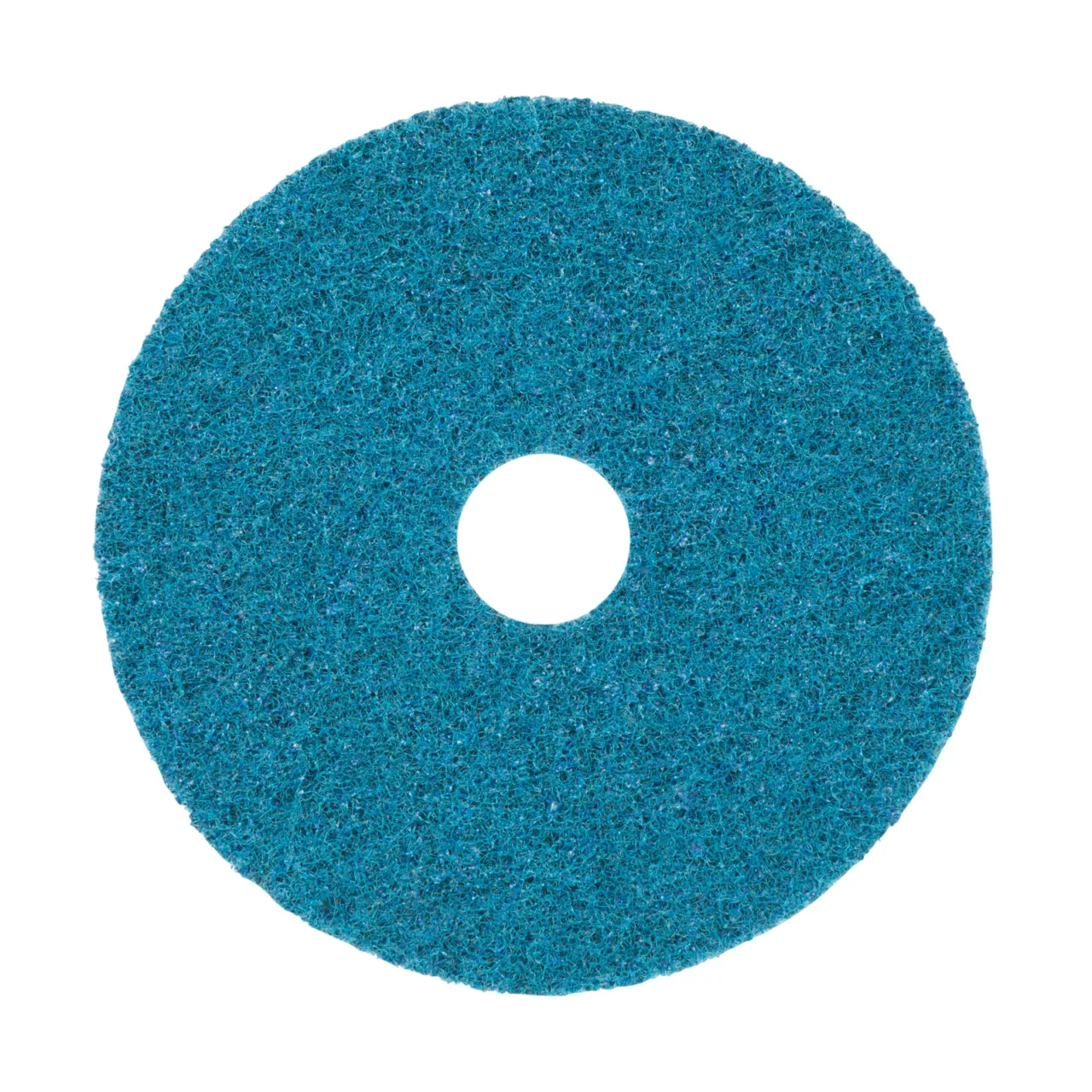 Blue floor cleaning pad circular shape
