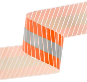 Reflective orange and gray tape roll