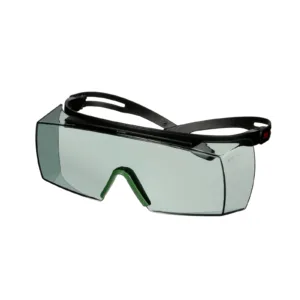 Protective safety goggles with black frame