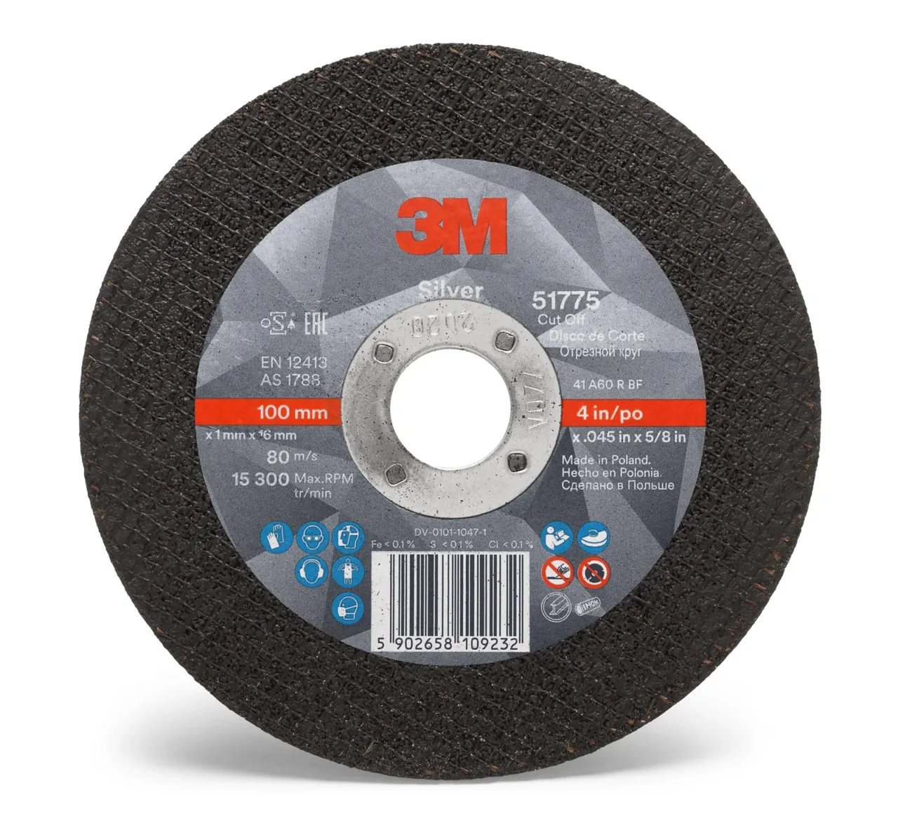 3M cutoff wheel, 4-inch diameter, abrasive disc