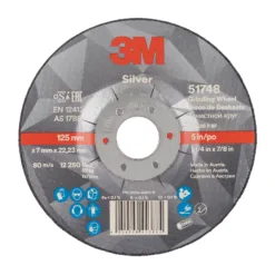 3M Silver grinding wheel, 125mm for metalworking.
