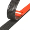 Black hook-and-loop tape with adhesive backing