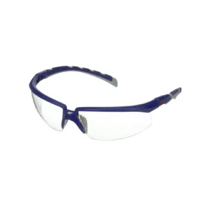 Protective safety glasses with blue frame