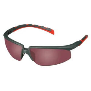 Red and black sports sunglasses with tinted lenses.