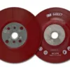Red grinding discs with safety icons