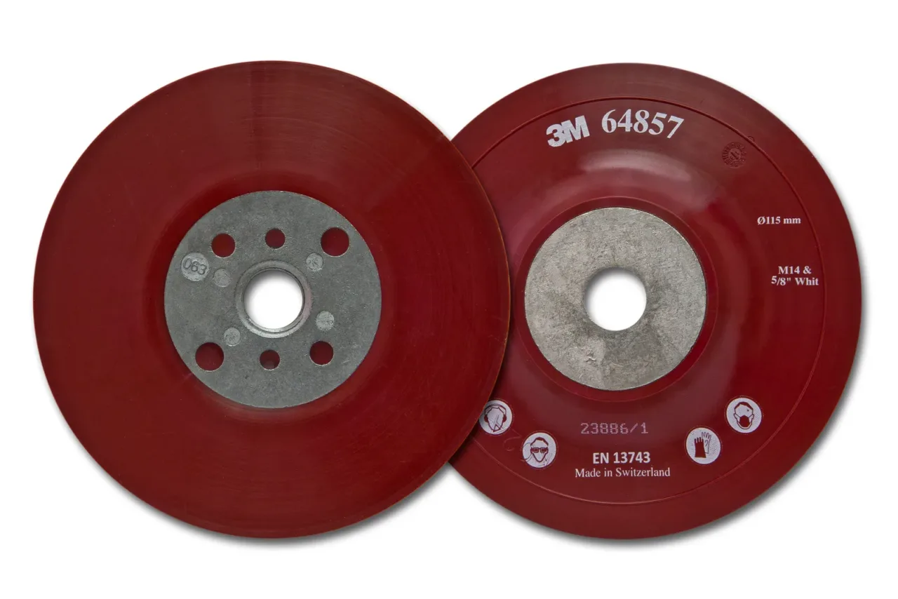 Red grinding discs with safety icons