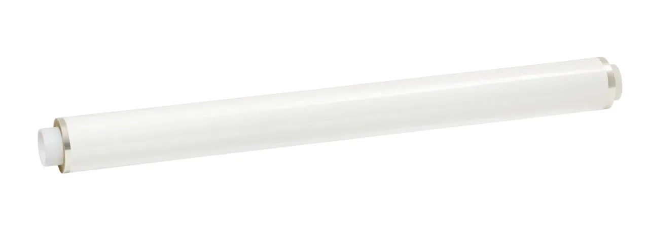 Close-up of a white cylindrical lamp