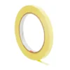 Yellow adhesive tape roll, side view