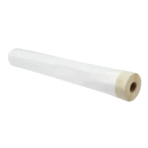 Roll of white plastic sheeting