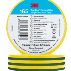 3M Temflex yellow-green electrical tape.