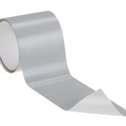 Roll of shiny silver adhesive tape