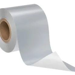 Roll of reflective metal foil.