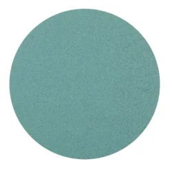 Round teal sandpaper sheet for sanding projects.