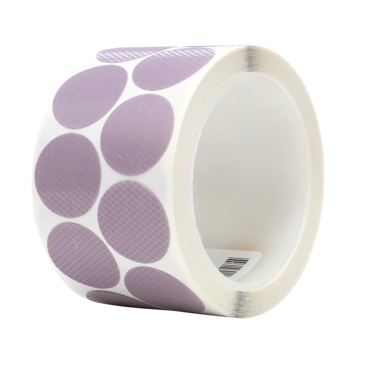 Roll of purple dot stickers