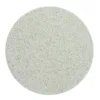 Round white terrazzo tabletop with gray specks