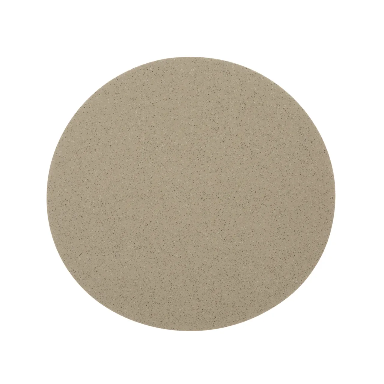 Brown, textured, round table top surface