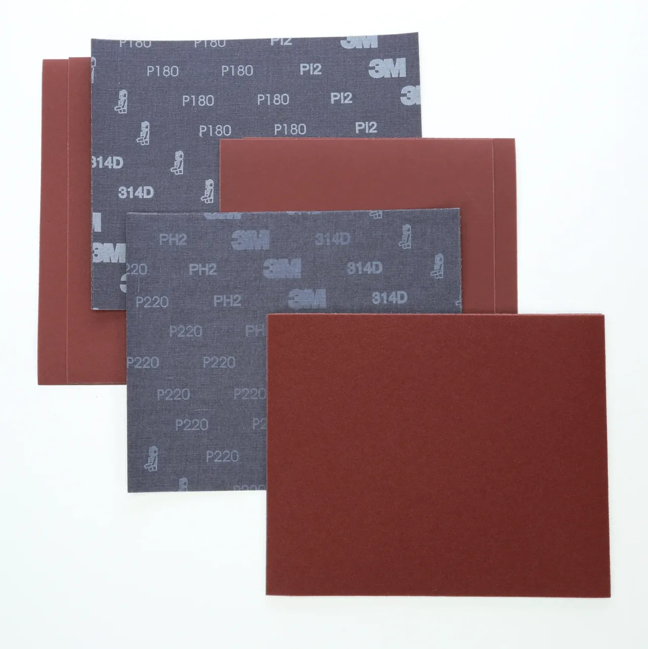 3M sandpaper sheets in various grits