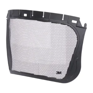 Black mesh face shield for safety helmet