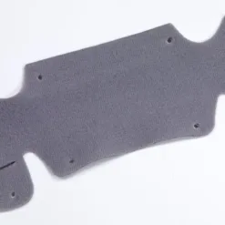 Gray textile panel with cutouts