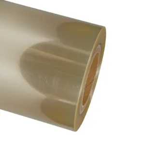 Large roll of clear plastic film