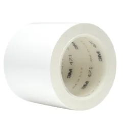 White roll of adhesive tape, close-up view.