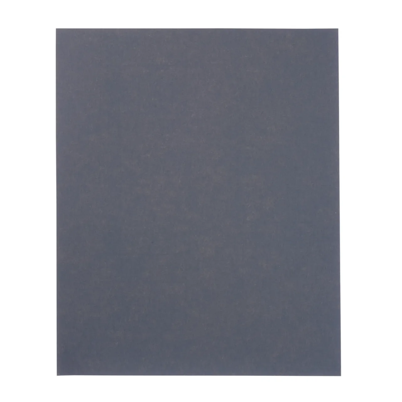 Gray textured paper sheet on white background.