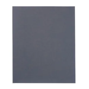 Gray textured paper sheet on white background.