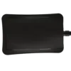 Top view of black graphics tablet and pen