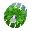 Green metal turbine piece with blades
