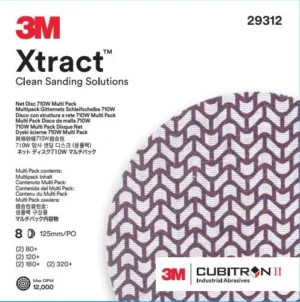 3M Xtract abrasive sanding disc packaging design.