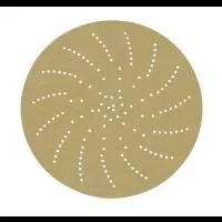 Round sandpaper disc with circular hole pattern.