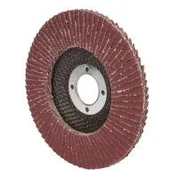 Abrasive flap disc for grinding and polishing surfaces.