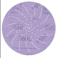 Purple 3M abrasive sanding disc with perforations