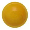 Top view of a yellow dome PVC marker
