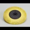 Yellow bristle disc with black center for polishing