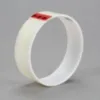 White silicone bracelet with red label