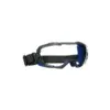 Blue safety goggles with adjustable strap